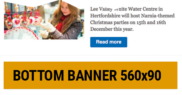 Group Leisure e-newsletter bottom ad placement