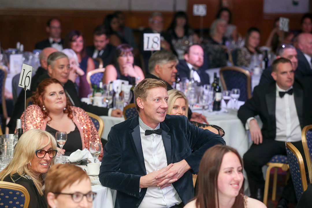 Anton and Erin presenting the Group Leisure Awards