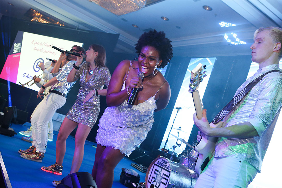 Group Leisure Awards band The Talent, performing at the after party