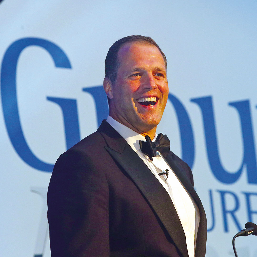 Gyles Brandreth at the 2018 Group Leisure & Travel Awards Gyles Brandreth